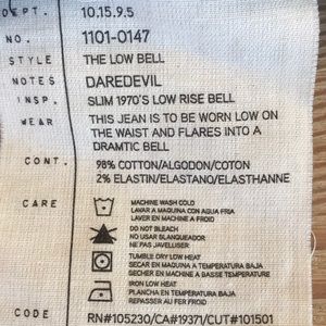 Current/Elliott Jeans - Current/Elliot “The Low Bell” jeans Current/Elliott Jeans - Current/Elliot “The Low Bell” jeans